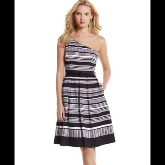 White House Black Market Dresses & Skirts - WHBM Striped Shoulder Dress